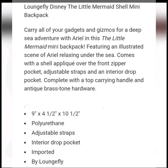 NWT Loungefly The Little Mermaid set - Picture 2 of 12